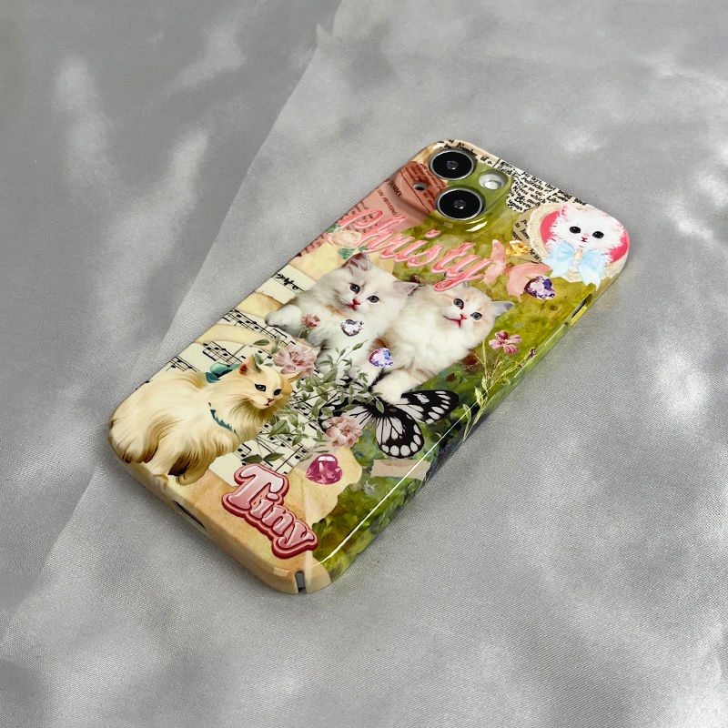 Ốp Điện Thoại Họa Tiết Chú Mèo Dễ Thương Cho Iphone Xr8iphone13 7iPhone12xs11 Apple / 14pro / OPRV