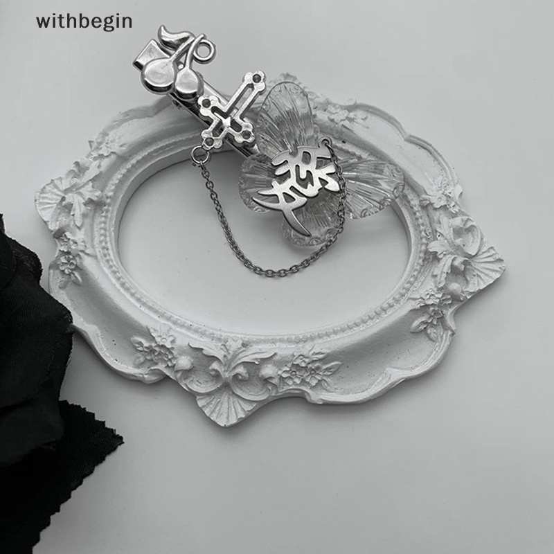 Kẹp Tóc Tua Rua Hình Bướm / Ngôi Sao / Cherry Dễ Thương Phong Cách Vintage