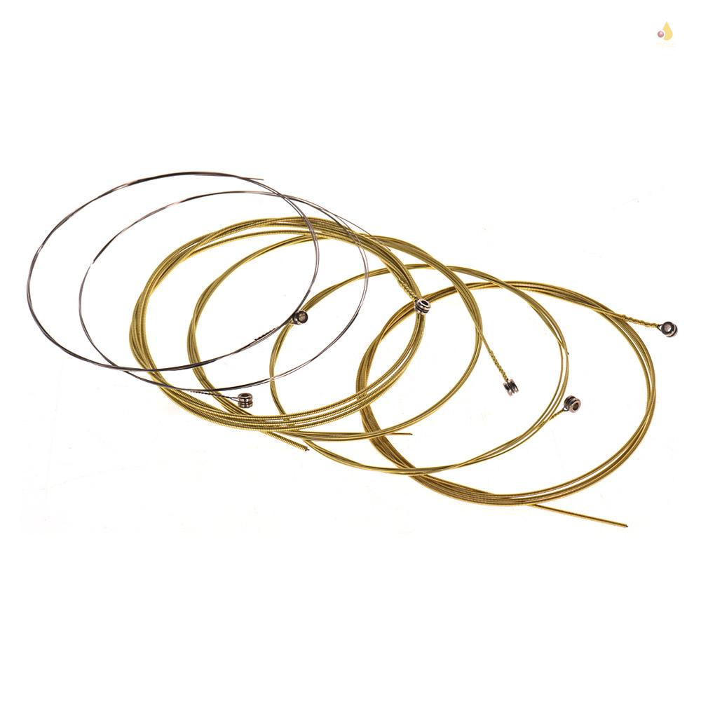 Set 6 Dây Đàn Alice A406 Lõi Bằng Thép Không Gỉ Mạ Hợp Kim Đồng Siêu Nhẹ (. 011-.052)