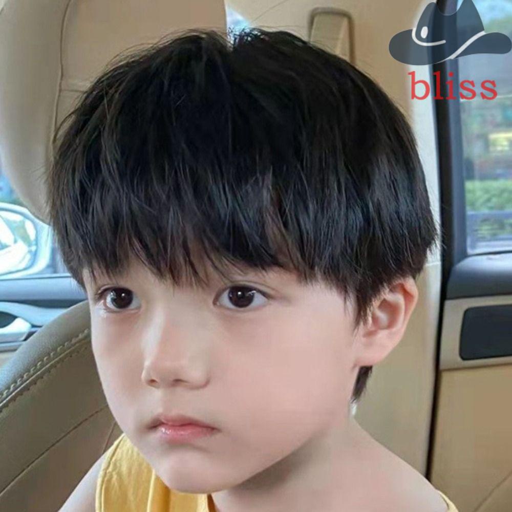 Bộ Tóc Giả Bằng Sợi Tổng Hợp Mượt Mà Phong Cách Hàn Quốc Cho Bé Trai