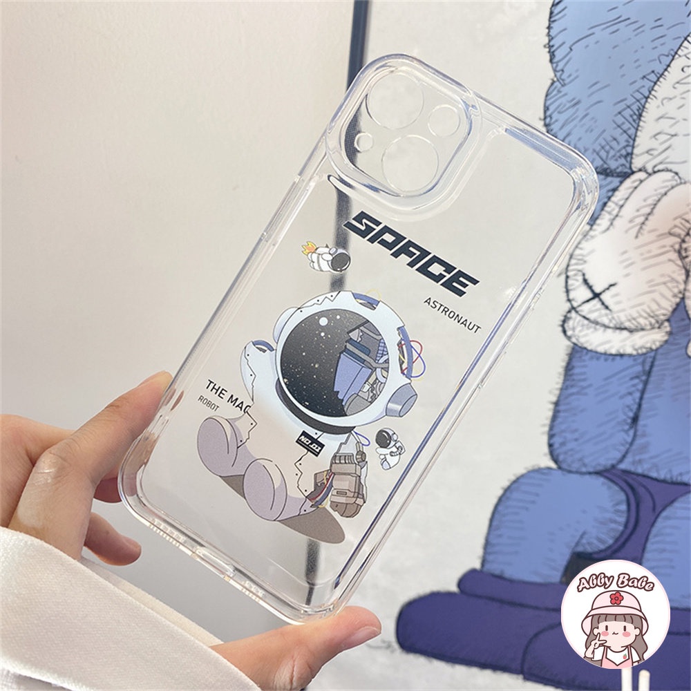 Ốp Điện Thoại TPU Mềm Trong Suốt Chống Sốc In Hình Phi Hành Gia Cho IPhone 14 Pro Max 11 12 11 Pro Max X XS 7Plus