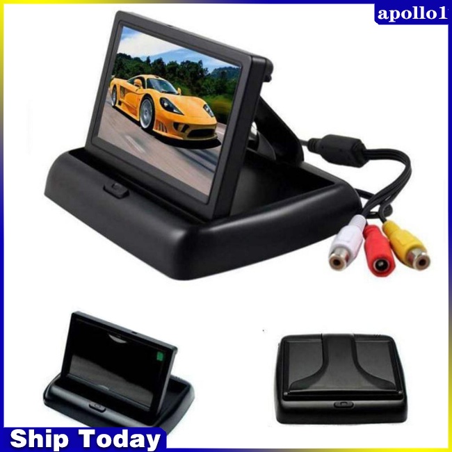 Màn Hình Lcd 4.3-Inch Tft Tầm Nhìn Ban Đêm Có Thể Gập Lại Cho Xe Hơi