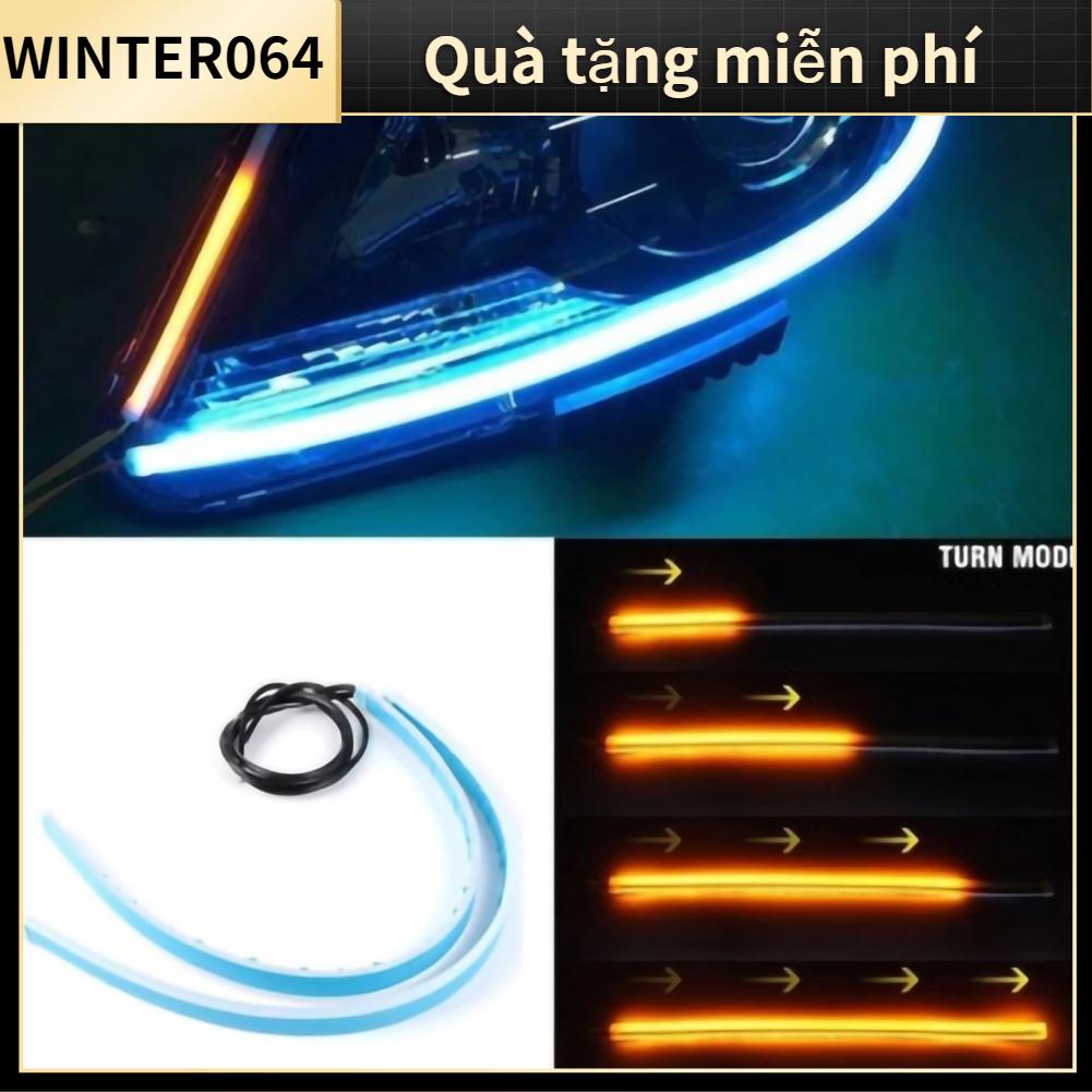 Winter064 Đèn Pha Ô Tô Dải Ánh Sáng 60Cm Hai Màu Chạy Nhan LED Dạng Ống