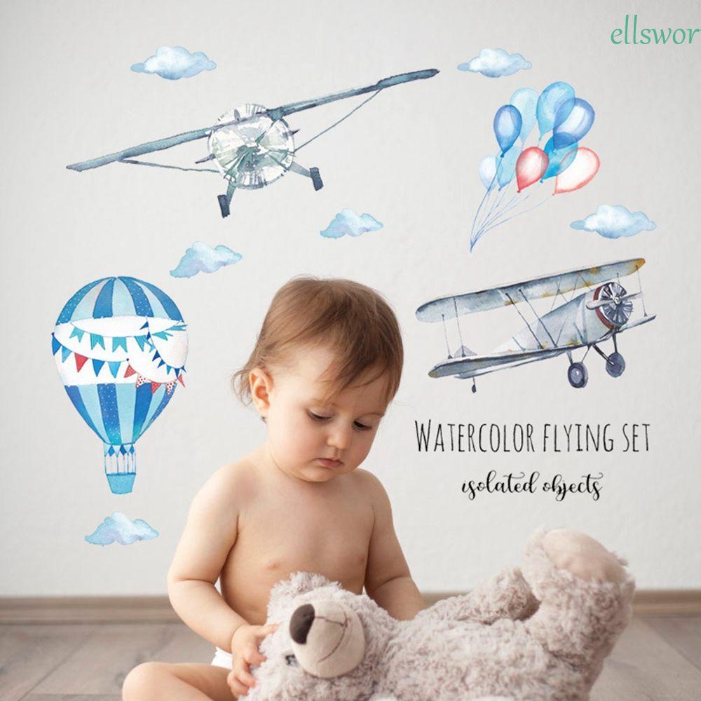 Sticker Dán Tường Họa Tiết Hoạt Hình Khinh Khí Cầu Dễ Thương Bắt Mắt