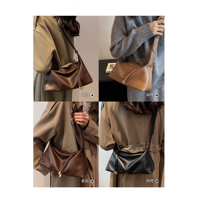 Jianneng ins Túi Xách Đeo Vai / Kẹp Nách Phong Cách Retro Hợp Thời Trang Cho Nữ