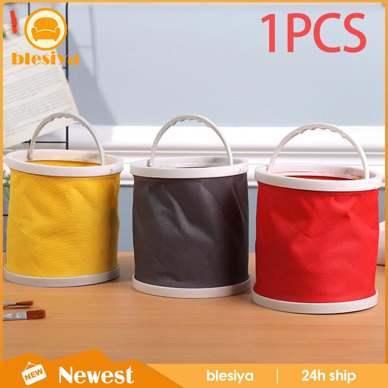 [Blesiya] Xô Đựng Cọ Vẽ Tranh Cỡ Nhỏ Bằng Vải Bạt Có Thể Gấp Gọn Dùng Ngoài