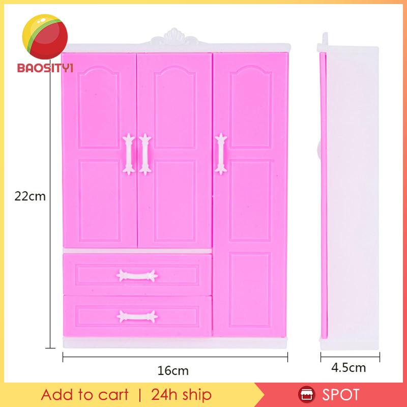 [Baosity1] Tủ Quần Áo Thời Trang Cho Búp Bê 30cm