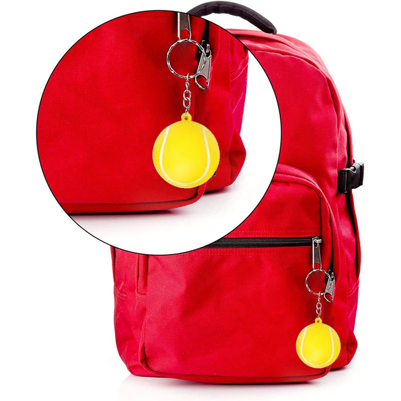 Set 24 Móc Khóa Quả Bóng Tennis Mini Giảm Căng Thẳng Cho Bé Trai Gái