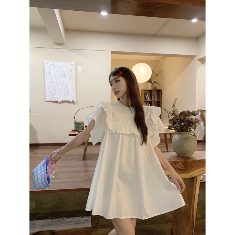 Đầm Ngắn Dáng Rộng Thời Trang Mùa Hè Xinh Xắn Cho Nữ