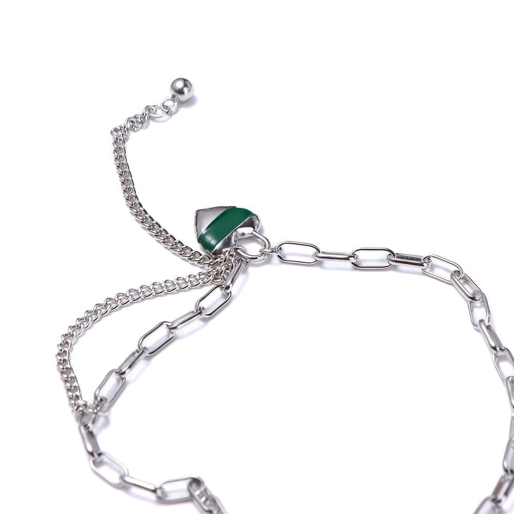 Vòng cổ Hợp Kim Hình Trái Tim Đơn Giản Sáng Tạo Phong Cách Hip Hop Hàn Quốc Cho Nữ