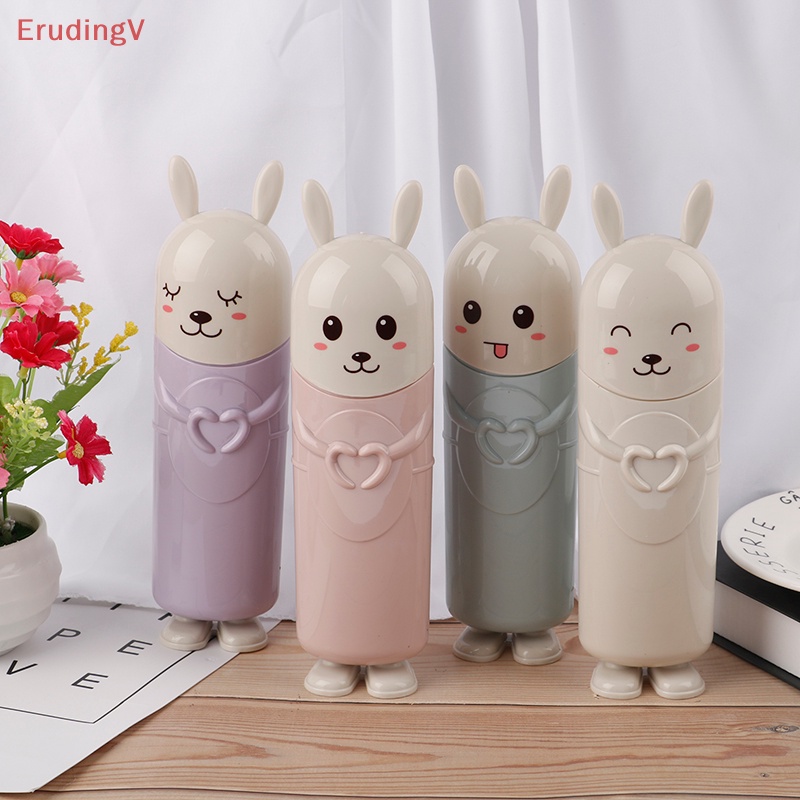 Giá Đỡ Bàn Chải Đánh Răng / Kem Đánh Răng Hình Thỏ Nhỏ Gọn Tiện Lợi Dành Cho Đi Du Lịch