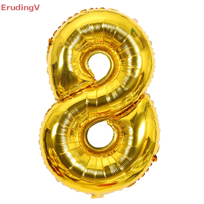 [ErudingV] Bóng Bay Hình Số Lá Vàng / Bạc Trang Trí Tiệc Sinh Nhật / Đám Cưới [Mới]