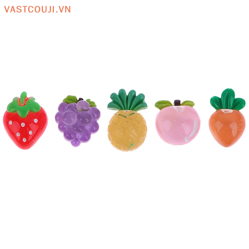 Bộ 20 Phụ Kiện Hình Quả Dứa Bằng Resin Dễ Thương Dùng Làm Bông Tai / Điện Thoại DIY