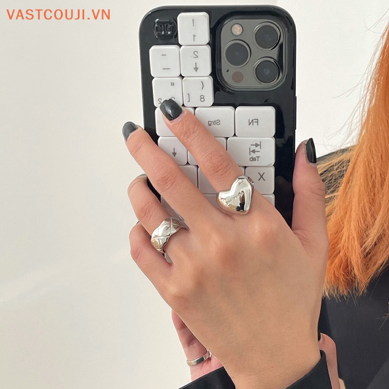 Nhẫn Hình Trái Tim Màu Bạc Thời Trang Dành Cho Nữ