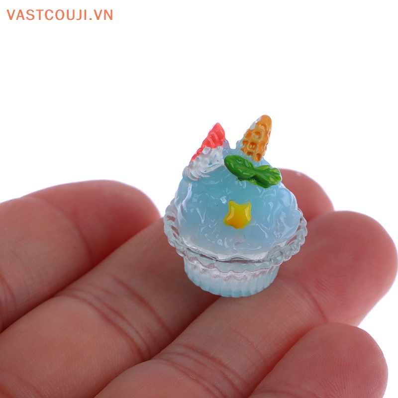 Bộ 5 Mô Hình Tô Và Que Kem Bằng Resin Resin Dùng Trang Trí Sổ Tay / Điện Thoại DIY