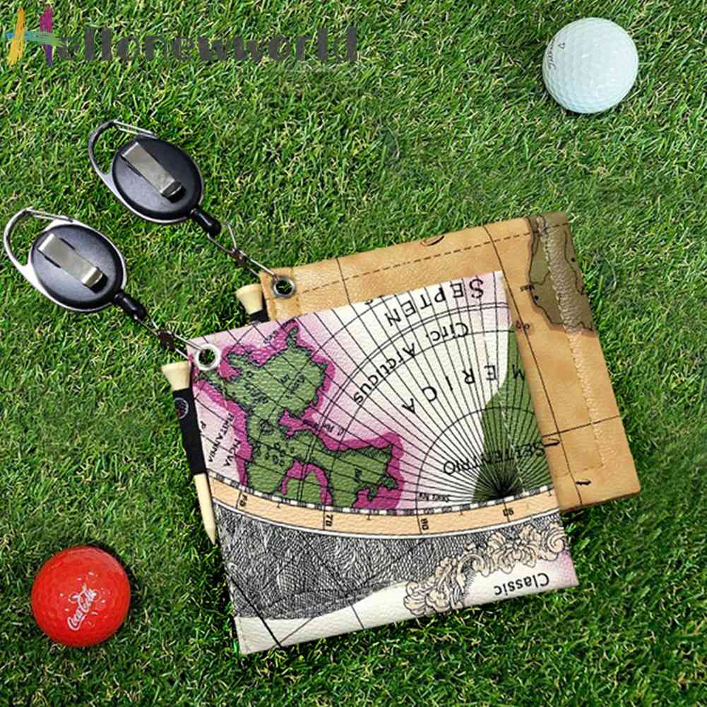 Khăn Lau Chùi Vệ Sinh Bóng Golf Hình Vuông Bằng PU