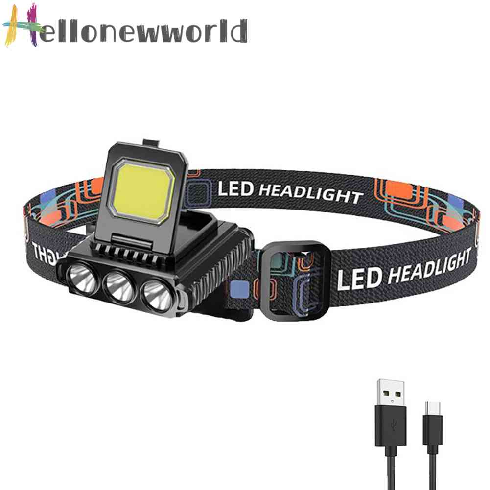 Đèn LED COB Cổng Sạc USB Kẹp Mũ Lưỡi Trai Có Thể Điều Chỉnh Cho Hoạt Động Ngoà