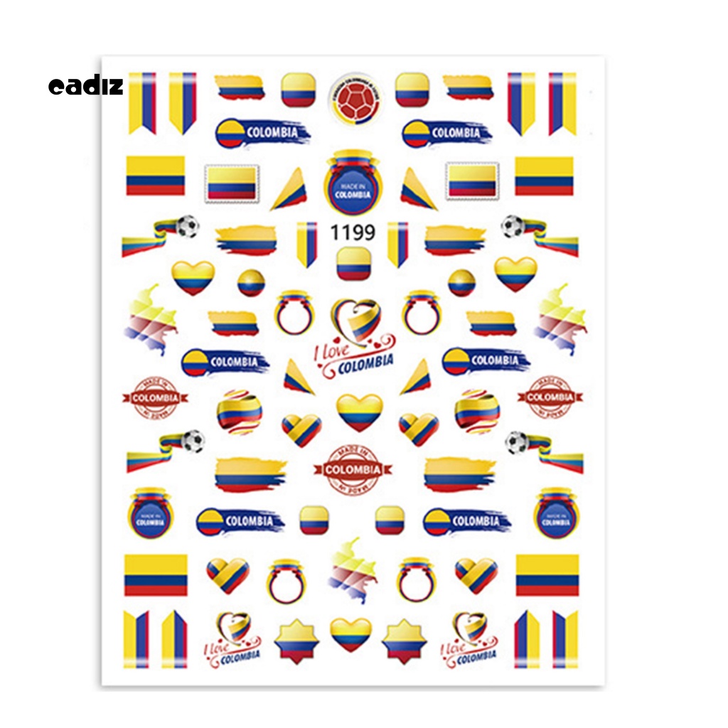 Miếng Dán Trang Trí Móng Tay Tự Dính Không Mùi Họa Tiết Bóng Đá