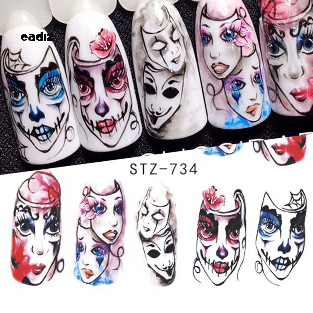 1 Bộ Miếng Dán Móng Tay Chủ Đề Halloween Dễ Sử Dụng