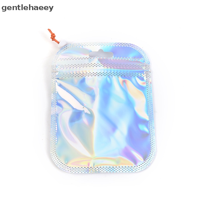 Bộ 50 Túi Zip Bằng Lá Nhôm Màu Laser Có Thể Đóng Lại Tiện Dụng