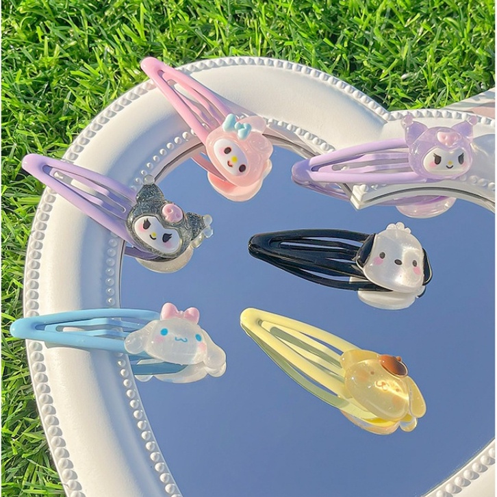 Kẹp Tóc BB Trong Suốt Họa Tiết Hoạt Hình Dễ Thương Cho Nữ