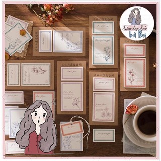 Set labels x tag nhám 60 pcs dùng để trang trí vintage junkjournal