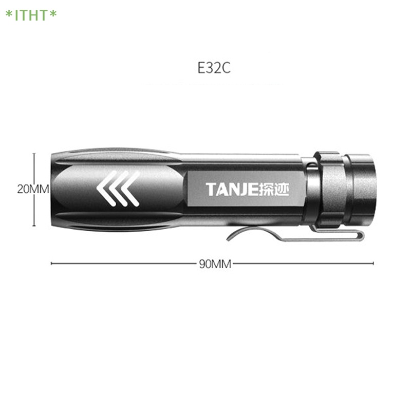 Đèn Pin LED Mini Siêu Sáng Sạc USB Tiện Dụng Cho Cắm Trại / Hung Và Khẩn Cấp Mới