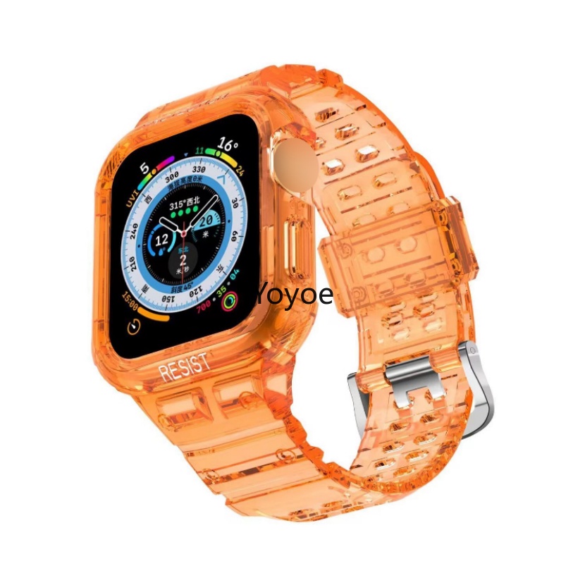 Bộ Dây Đeo + Vỏ Bọc Bằng TPU Cho Đồng Hồ Apple 49mm 45mm 41mm 44mm 40mm 38mm iwatch Series 1 2 3 4 5 SE 6 7 8 Ultra