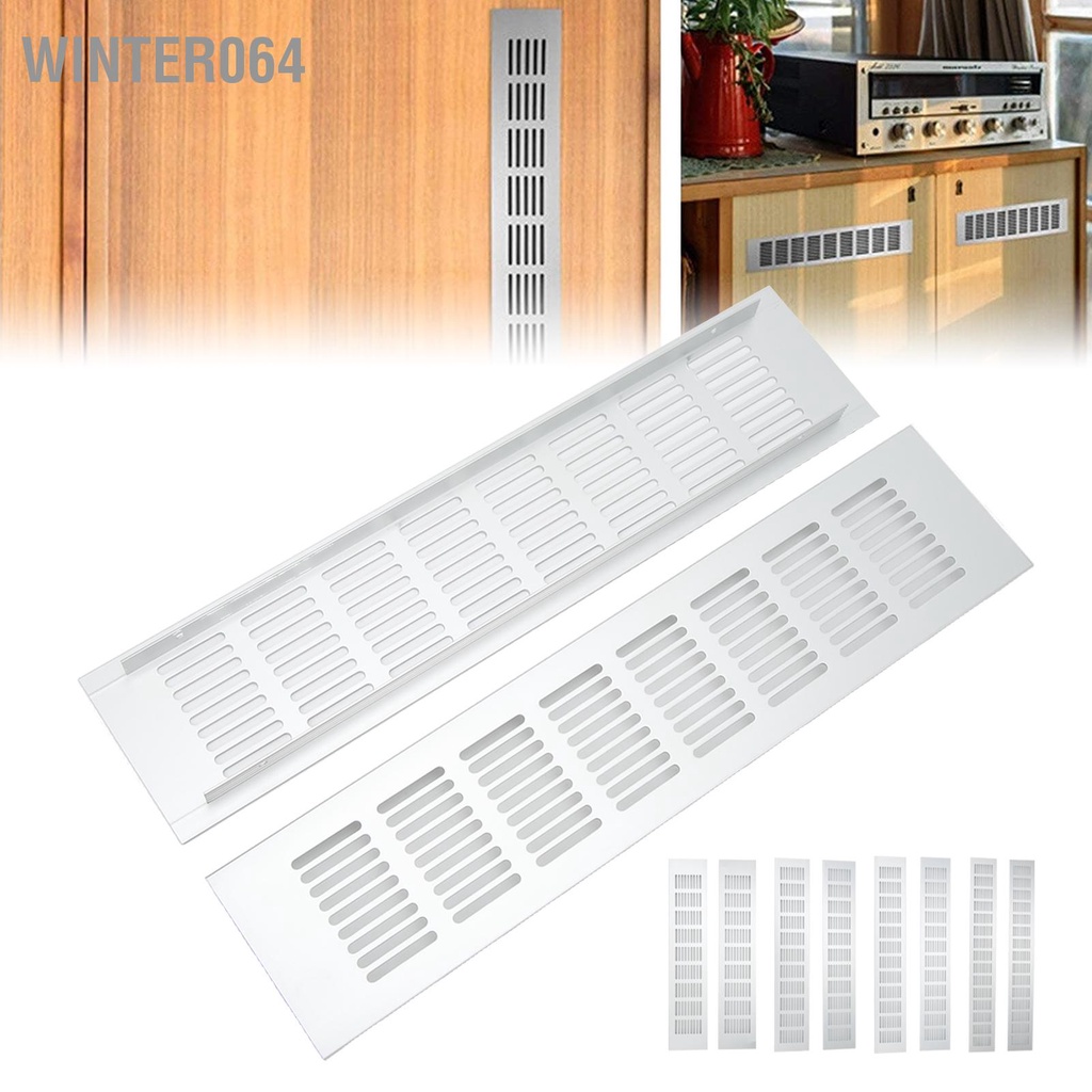Winter064 2 Chiếc Lỗ Thông Khí Lưới Tản Nhiệt Gió Hợp Kim Nhôm Hình Chữ Nhật Tấm Hơi Cho Tủ Giày Quần Áo
