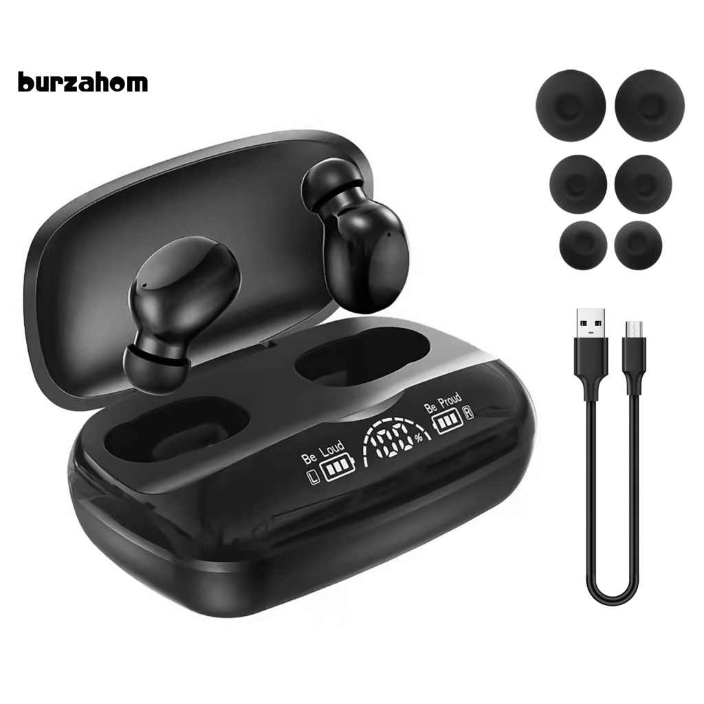 Tai Nghe Bluetooth 5.0 Bur TG03 Chống Ồn Có Màn Hình Kỹ Thuật Số