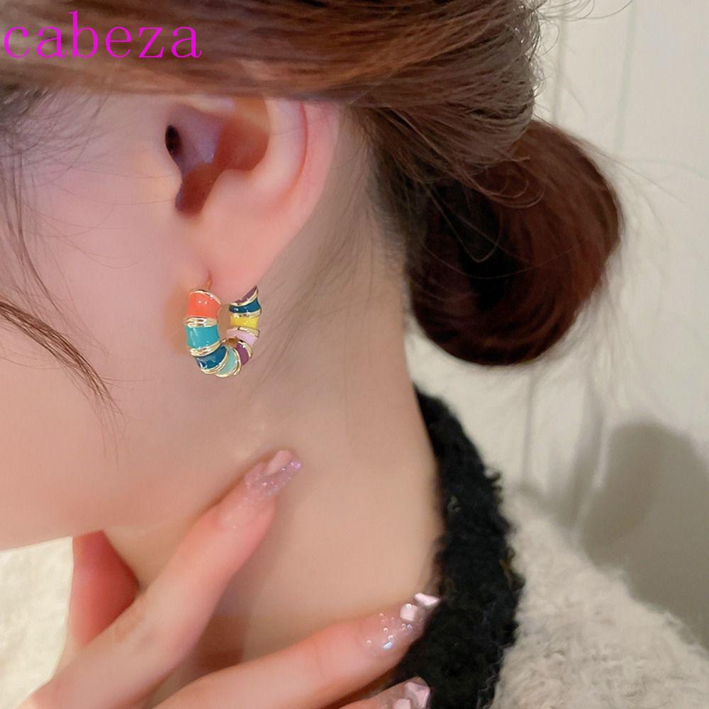 Bông Tai Hình Bán Nguyệt Đơn Giản Phong Cách Hàn Quốc Thời Trang Dự Tiệc