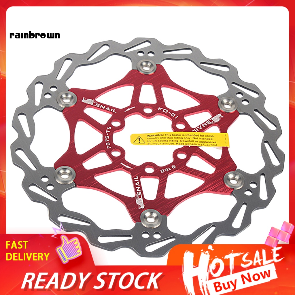 &lt; Rainbrown &gt; Đĩa Phanh Xe Đạp 6 Họa Tiết Bằng Thép Không Gỉ Tản Nhiệt Thiết Thực