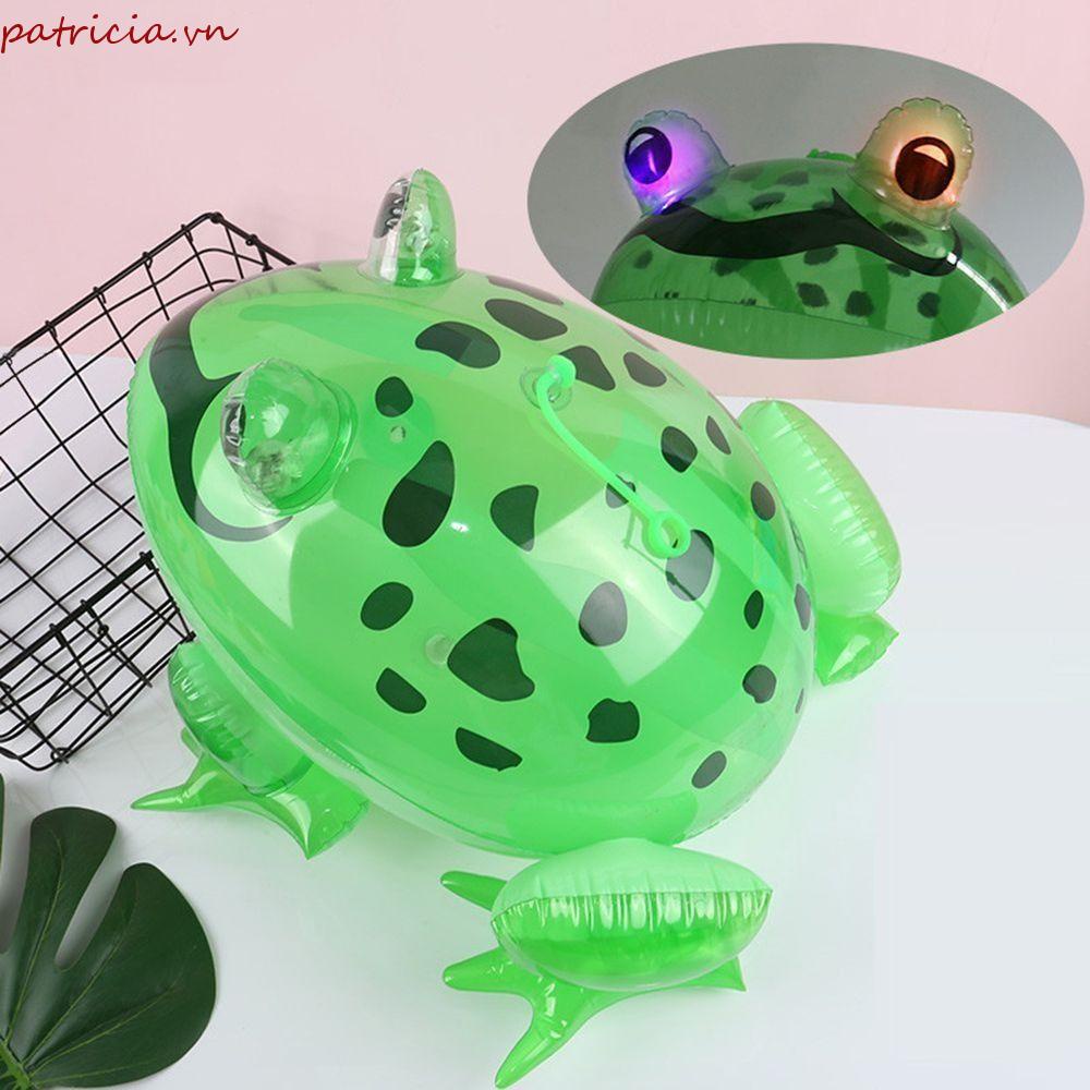 Đồ Chơi Bơm Hơi Hình Chú Ếch Hoạt Hình Có Đèn Phát Sáng Cho Trẻ Em