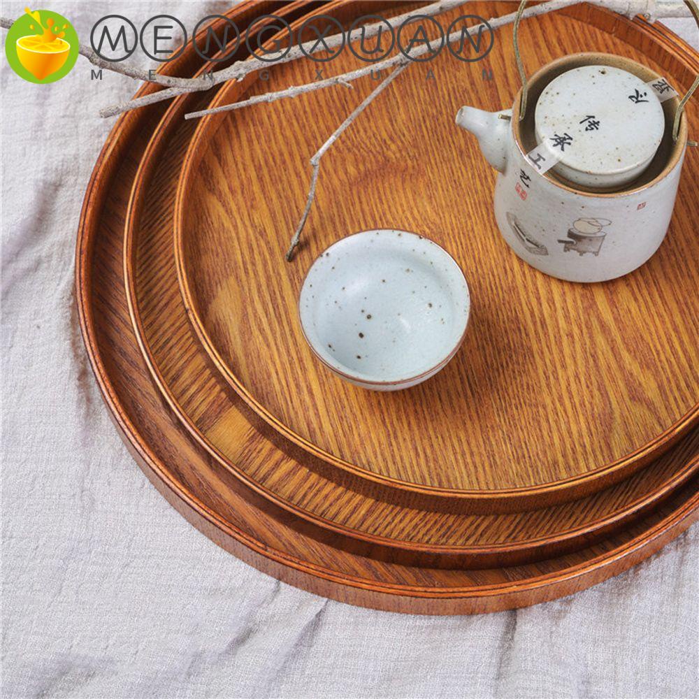 Khay gỗ tròn tùy chọn màu sắc kích thước 21cm / 24cm / 27cm / 30cm