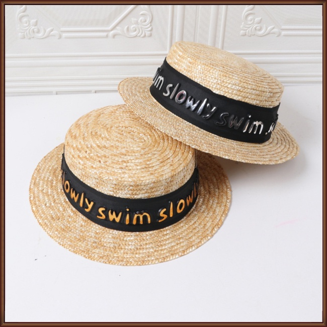Nón Cối Rộng Vành Hoạ Tiết Chữ Thời Trang Đi Biển Mùa Hè Cho Phái Nữ
