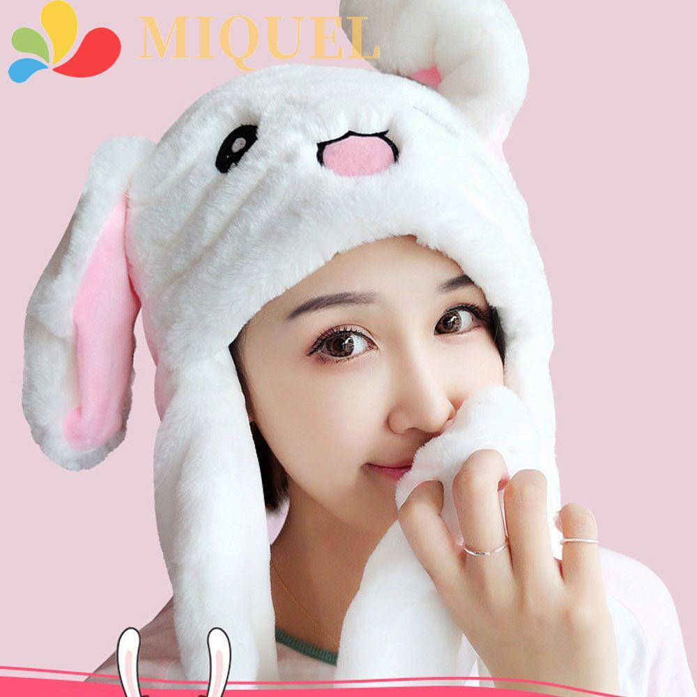 Mũ Tai Thỏ Có Thể Tháo Rời Thêu Hình Trái Tim Mắt Dễ Thương Phong Cách Hàn Quốc Cho Nữ