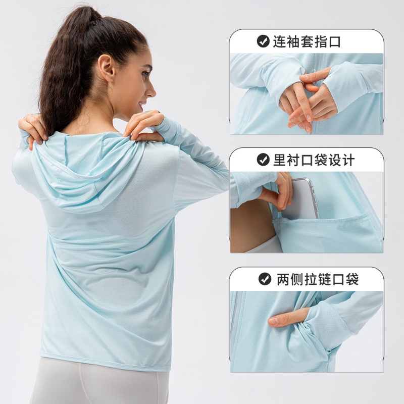 Áo Khoác Chống Nắng UV UPF50 + Dài Tay FTL90Y Phong Cách Thể Thao Cho Nữ