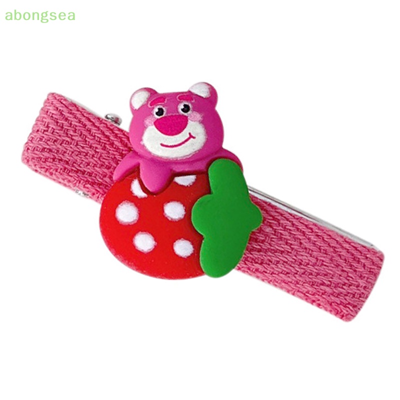 1 Kẹp Tóc Hình Chú Gấu / Trái Dâu / Cua Dễ Thương Cho Bé Gái