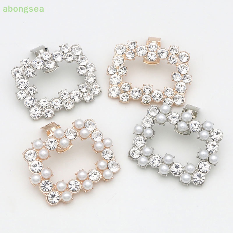 1 Kẹp Khóa Giày Cao Gót Đính Đá Và Ngọc Trai Lấp Lánh Cho Cô Dâu