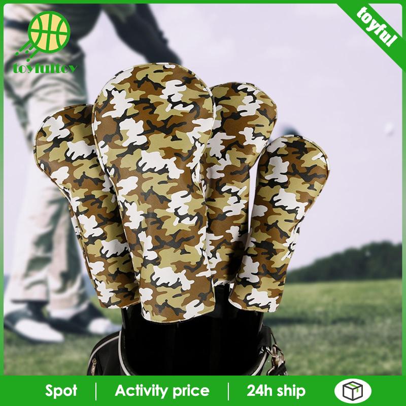 Set 4 Vỏ Bọc Đầu Gậy Đánh Golf Bằng PU Cho Nam Và Nữ