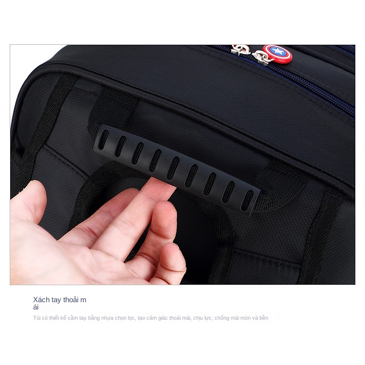 Ba Lô Đi Học Có Bánh Xe Kéo Họa Tiết Captain America Dành Cho Bé Trai 1-3 - 6th