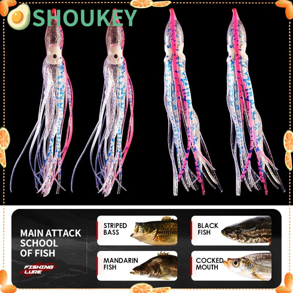 Set 6 Mồi Câu Cá Giả Hình Bạch Tuộc Màu Sắc Ngẫu Nhiên 12cm 4g