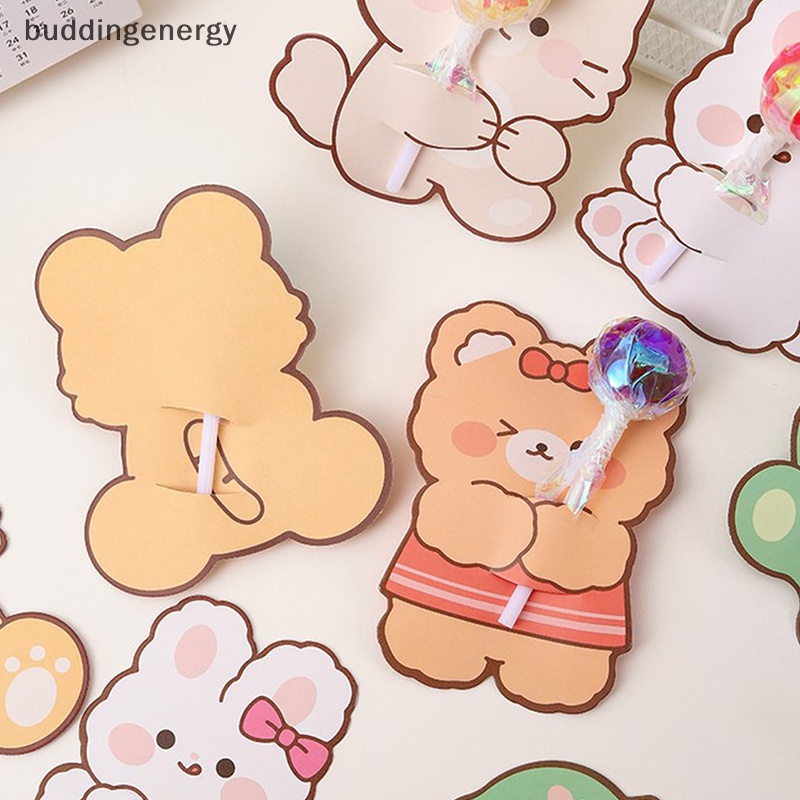 Set 20 Thiệp Kẹo Lollipop Hình Động Vật Dễ Thương Dùng Để Trang Trí Tiệc Cho Bé