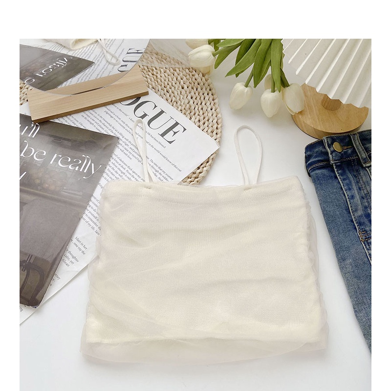 Áo Tank Top Dệt Kim Phối Lưới 6 Màu Thời Trang Mùa Hè Cho Phái Nữ