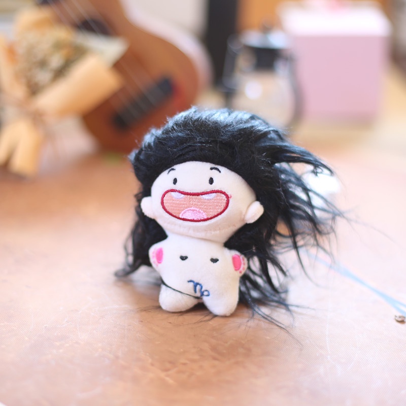 Búp Bê Nhồi Bông Hình 12 Cung Hoàng Đạo Tóc Dài 10cm Dễ Thương
