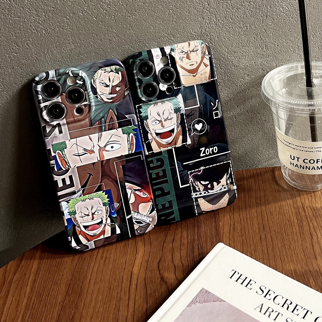 Ốp Điện Thoại Nhựa PC Cứng Chống Sốc Hình One Piece Luffy Zoro Cho iPhone 14 13 12 11 Pro Max