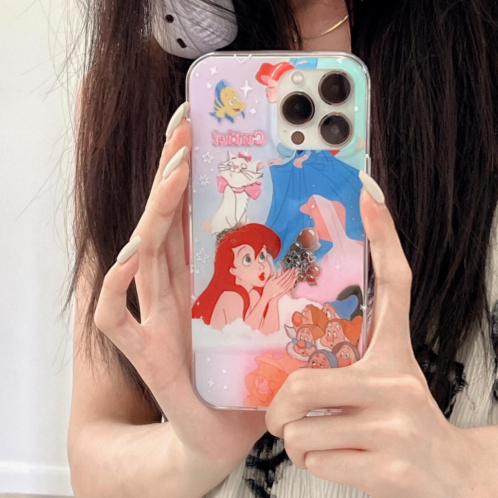 Ốp Điện Thoại Imd TPU Mềm Trong Suốt In Hình Mèo Hoạt Hình Chống Sốc Cho iPhone 14 13 12 11 Pro Max