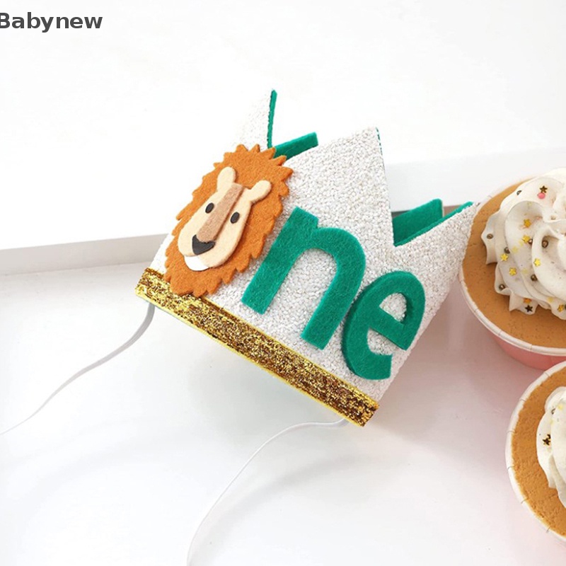 < Babynew > Mũ Sinh Nhật Hình Sư Tử Hoạt Hình Đội Vương Miện Cho Bé