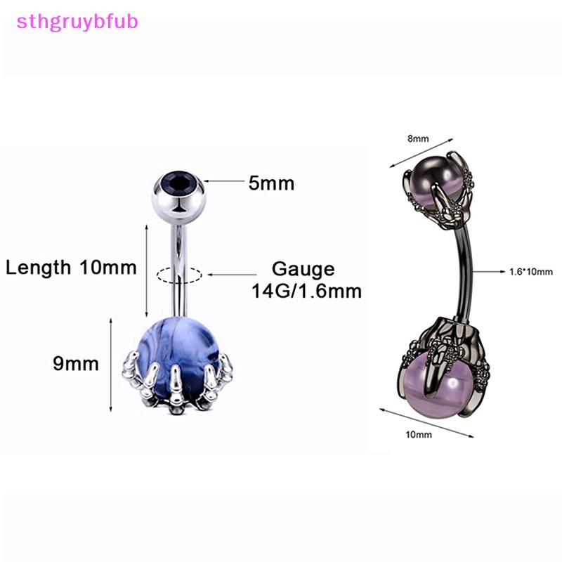 Khuyên Rốn Đính Đá Opal 14G Thời Trang Cho Nữ