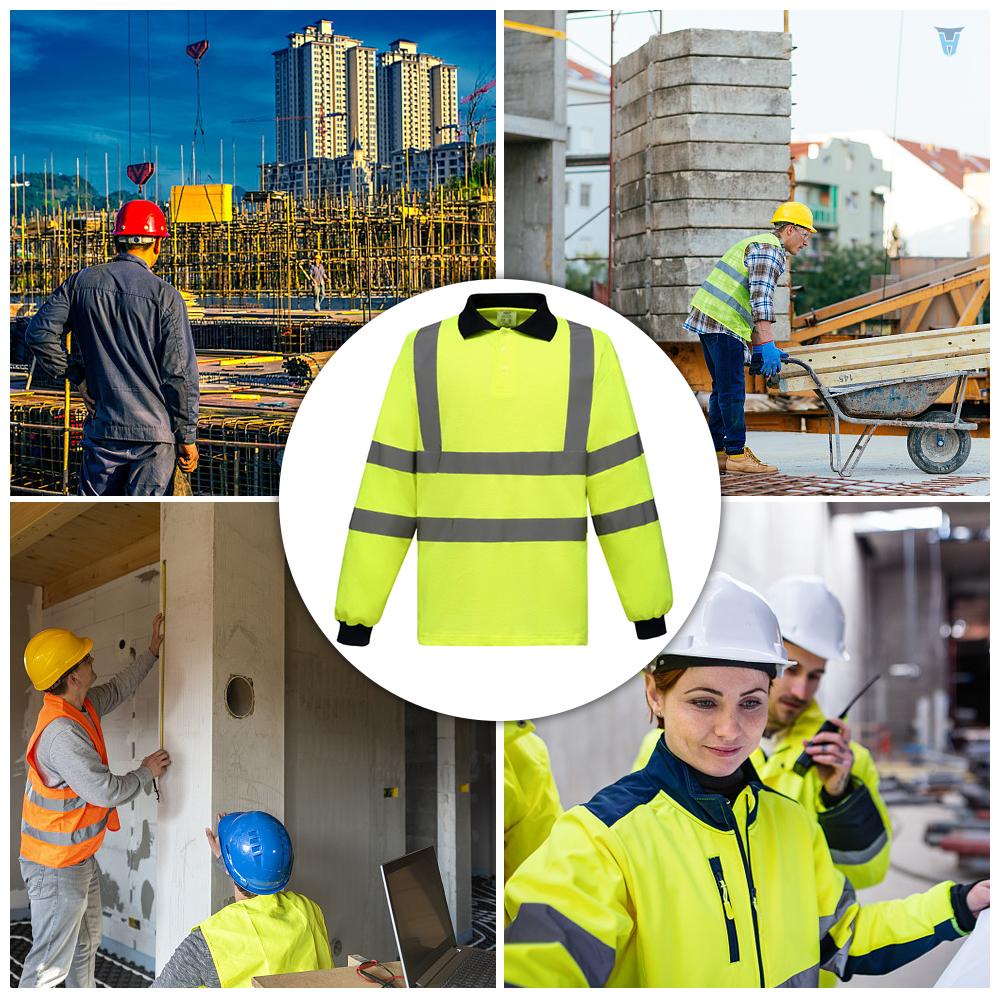 Áo Thun Tay Dài Phản Quang Thoáng Khí An Toàn Khi Xây Dựng